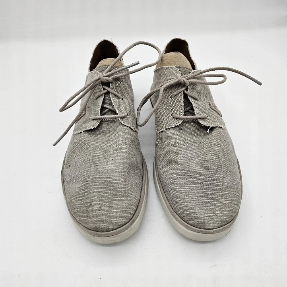 Rockport CH9281 Mens Austyn Grey Lace Up Plain Toe Canvas Oxford Shoe Size 8